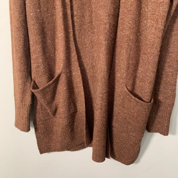 Old Navy brown long sleeve open front stretch cardigan sweater - Medium - Picture 3 of 8